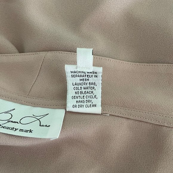 Byron Lars Beauty Mark Blush Pink Off the Shoulder Georgette Blouse - Picture 6 of 6